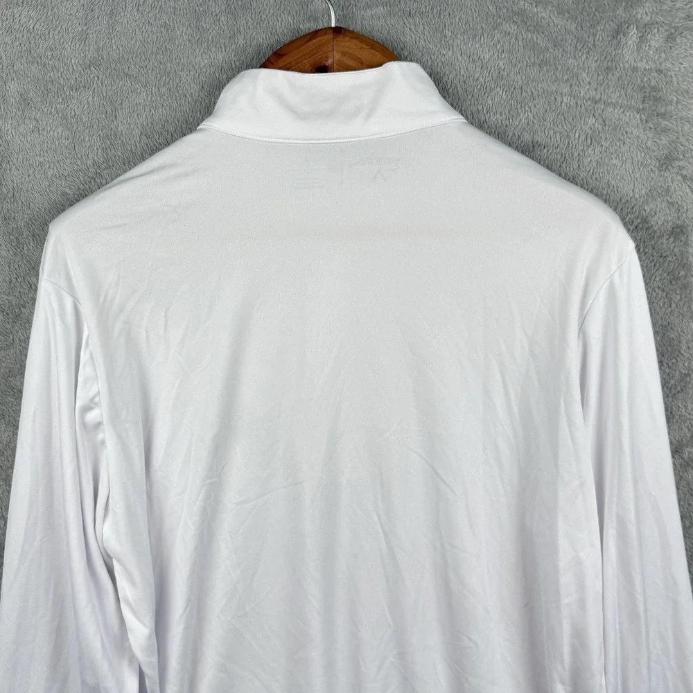 Antigua New York Yankees Shamrock Pullover Mens L White 1/4 Zip Performance MLB